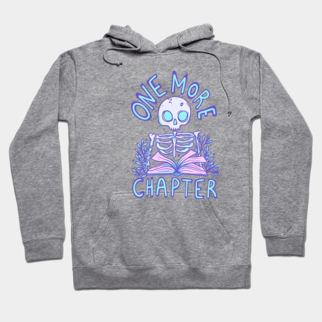 Skeleton Reading a Book - One More Chapter Before Eternal Slumber Hoodie by Jess Adams